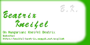 beatrix kneifel business card